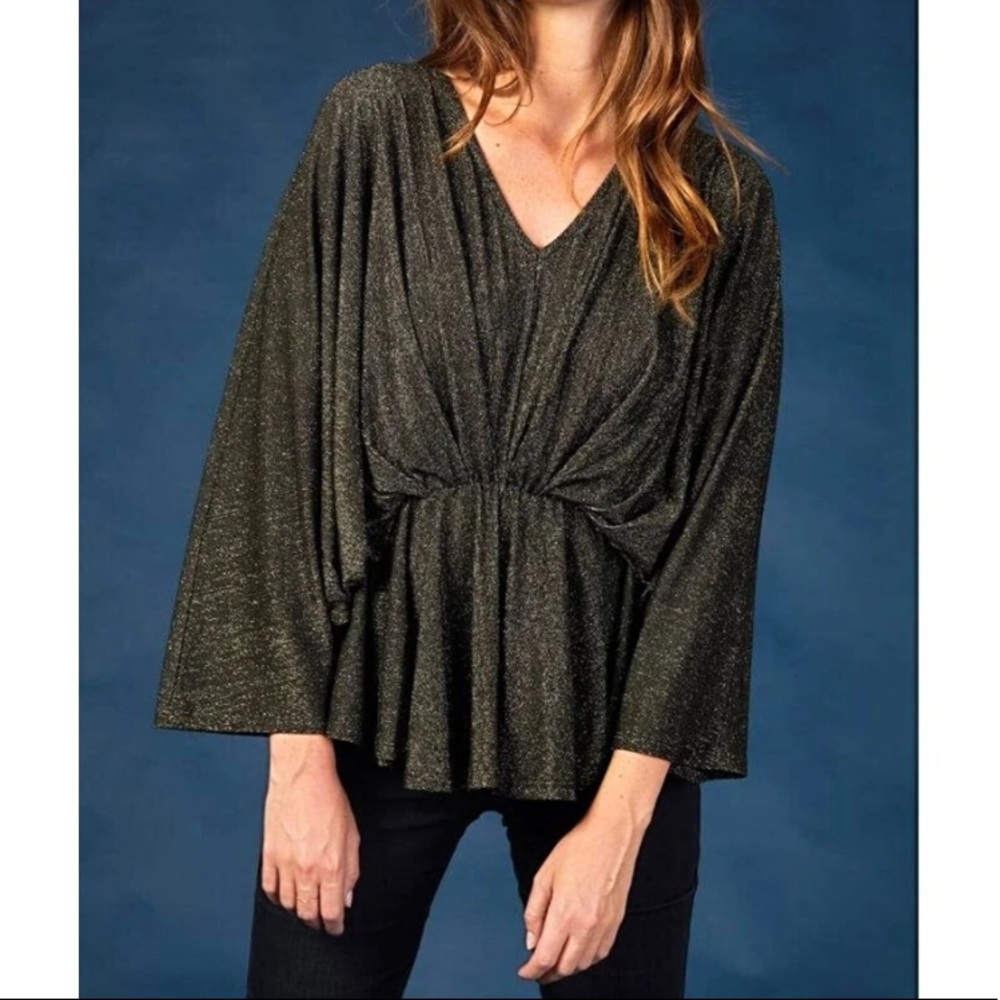 Louizon Paris Nina Metallic Gold Top (Size 1)